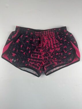 Under Armour Black & Hot Pink Geometric Athletic Shorts